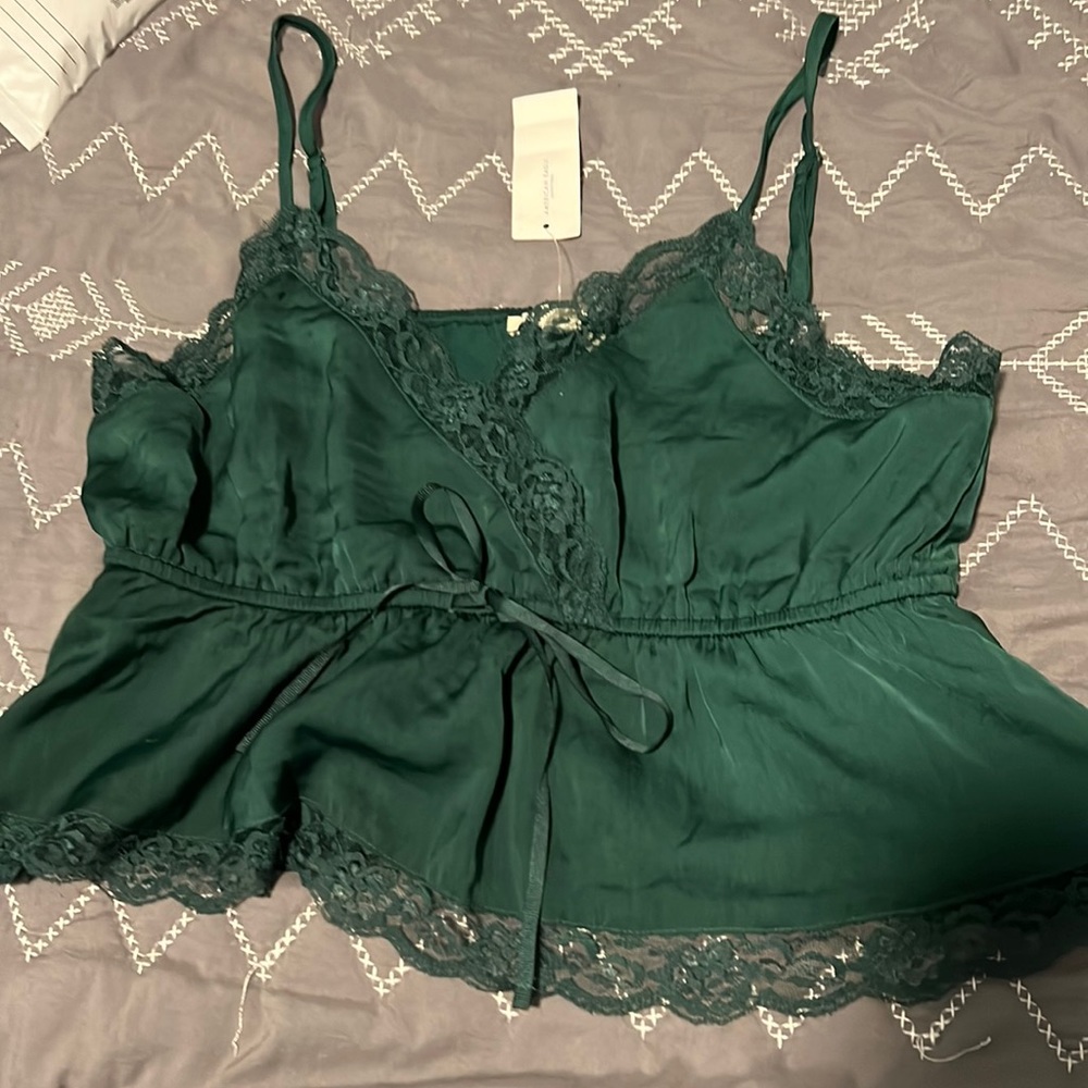 Green American Eagle blouse